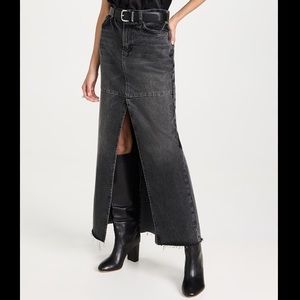 Reformation Tazz Maxi Denim Skirt - Liman